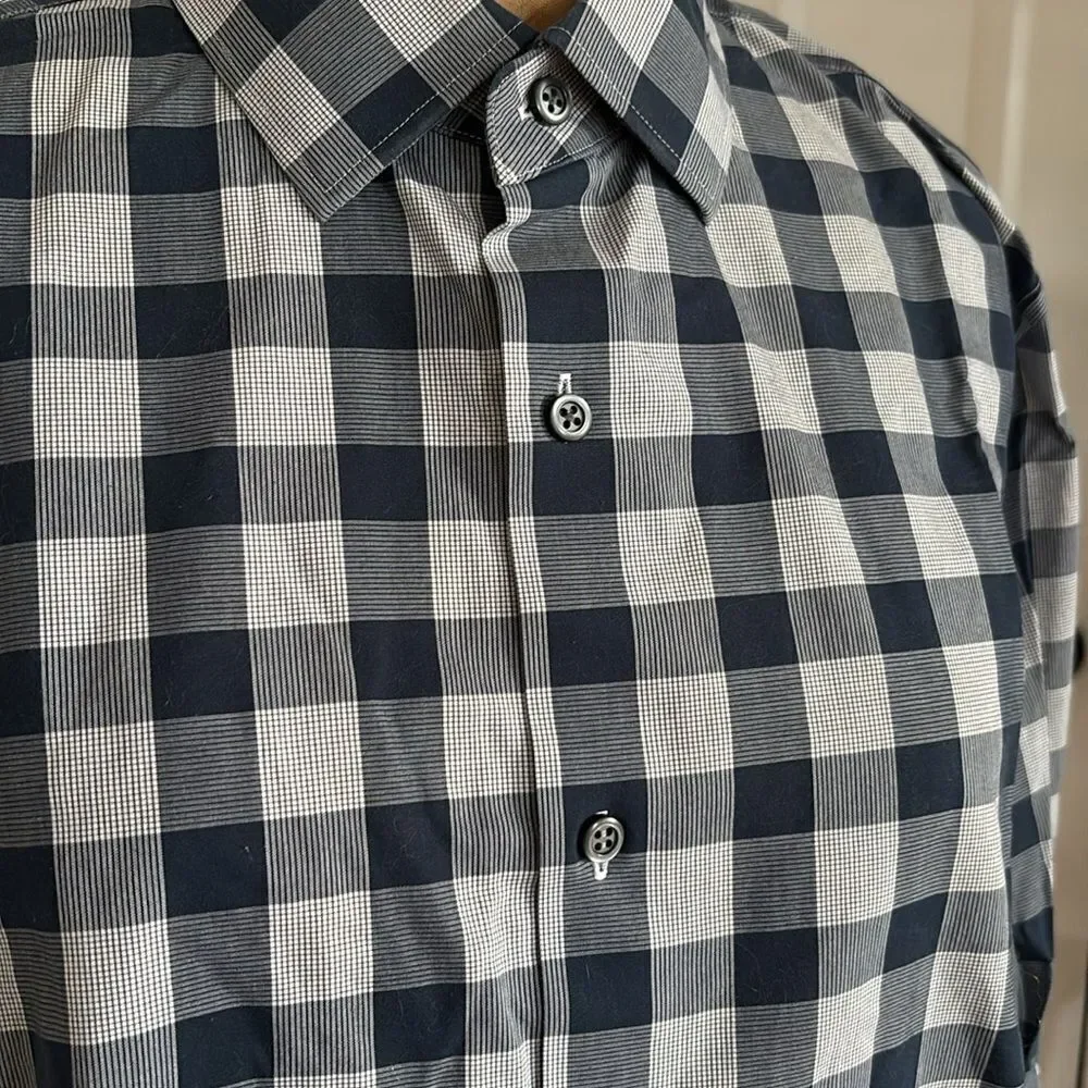 Never Worn! Banana Republic Dress Shirt Button Down Plaid Size Large